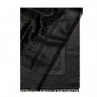 Bufanda con estampado de logotipo emblemático brillante