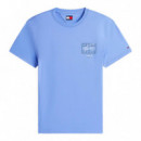 Camiseta con logos de efecto espray