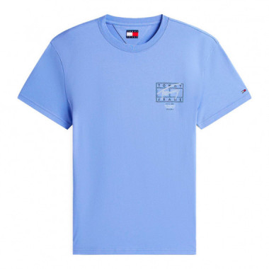 Camiseta con logos de efecto espray