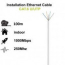 Bobina Cables Utp RJ45 CAT.6 Rigido 100M EWENT