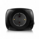 Regleta Enchufes Cargador Casa Red EWENT EW3938 Negro con 3 Schuco y 3 USB 2.4 Amp