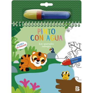 PINTO CON AGUA LOS ANIMALES SALVAJES