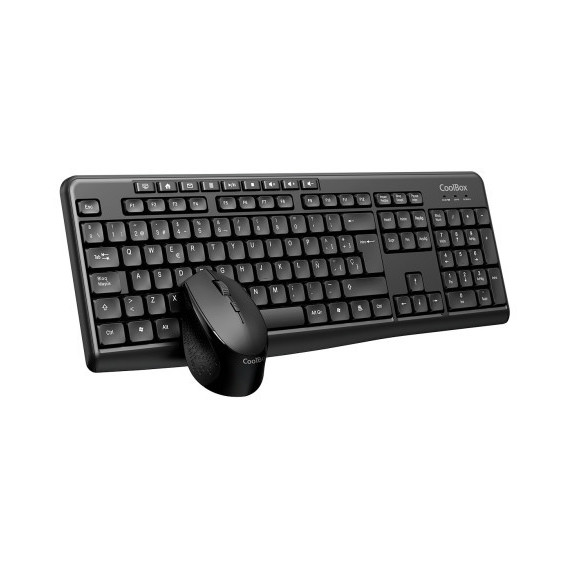 Kit Teclado + Raton COOLBOX Inalambrico COO-KTR-03W Negro