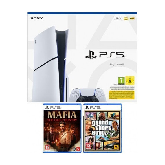 Consola PS5 Standard Chassis E + Mafia + Gta V