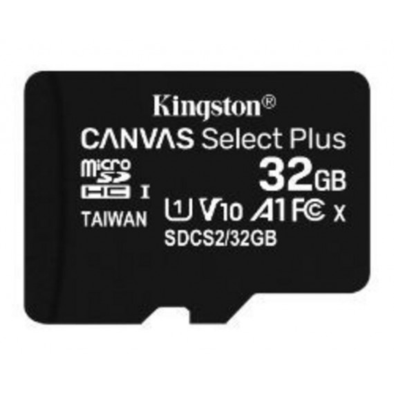 Kingston Canvas Select Plus MicroSDHC 32GB Clase 10 con Adaptador