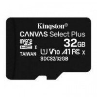 Kingston Canvas Select Plus MicroSDHC 32GB Clase 10 con Adaptador