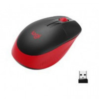 Ratón Inalámbrico Logitech M190 Óptico Negro/Rojo