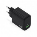 Cargador de Pared AISENS 45W USB-A USB-C PD Negro