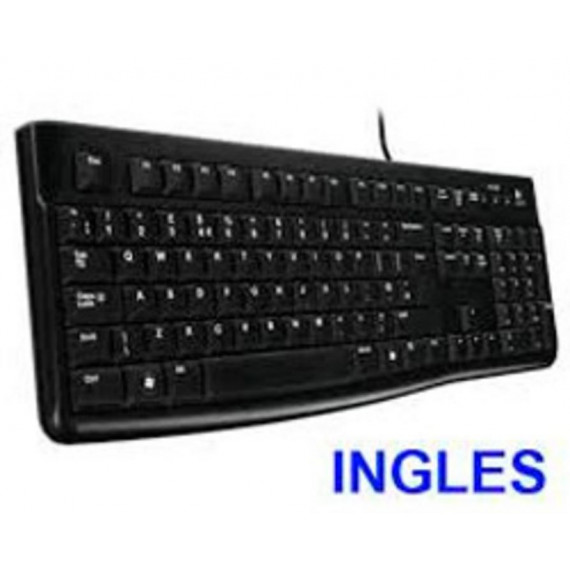 Teclado Logitech K120 USB Negro, Distribución Inglés