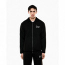 Sudadera con capucha de mezcla de viscosa Gold Label de EA7