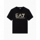 Camiseta de algodón con maxilogotipo Logo Series de EA7
