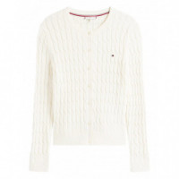 TOMMY HILFIGER - CO CABLE MID GG C-NK LS CARDI - YA8 - F|WW0WW46514/YA8