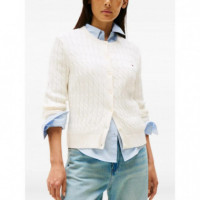 TOMMY HILFIGER - CO CABLE MID GG C-NK LS CARDI - YA8 - F|WW0WW46514/YA8