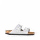 BIRKENSTOCK - ARIZONA BIRKO-FLOR - SILVER - 1012283/SILVER
