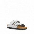 BIRKENSTOCK - ARIZONA BIRKO-FLOR - SILVER - 1012283/SILVER