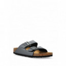 BIRKENSTOCK - ARIZONA BIRKO-FLOR - METALLIC BLACK - 1029224/METALLIC BLACK