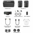 BOYA Mini 2-02 Kit Micrófonos Solapa Inalámbricos Con Receptor USB-C y Lightning