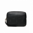 Pouch Calvin Klein negro estampado CK