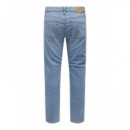 Vaqueros Hombre Vaqueros ONLY & Sons Onsweft Regular Light Blue Denim