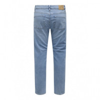Vaqueros Hombre Vaqueros ONLY & Sons Onsweft Regular Light Blue Denim