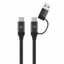 Cable EWENT Usb-c 2 en 1