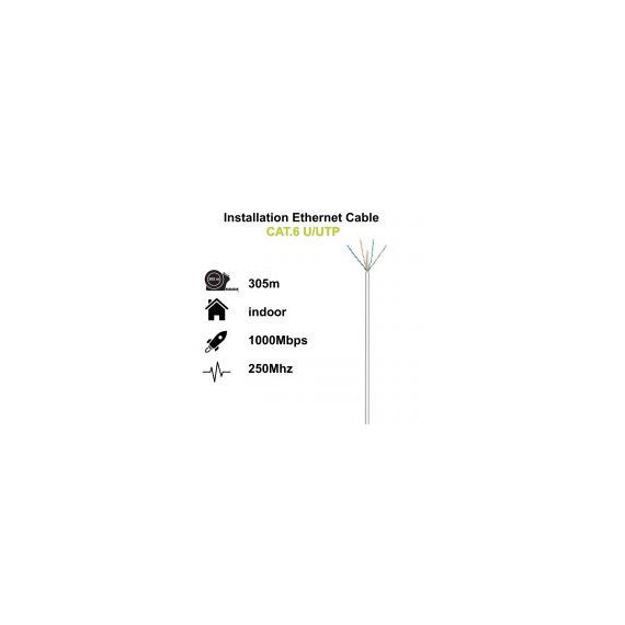 Bobina Cables Utp RJ45 CAT.6 Rigido 305M EWENT