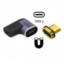 Adaptador EWENT Magnetico Usb-c Macho 90º a Usb-c Hembra 4.0