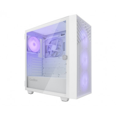 Carcasa COOLBOX Gaming ATX GA300 Grid Line Blanca