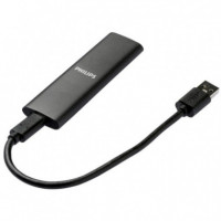 Disco SSD Externo Philips 1TB USB-C/USB 3.0 540MB Ultra Slim Gris