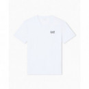 Camiseta con cuello de pico Core Identity en punto de algodón elástico de EA7