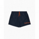 Bañador de largo medio con logotipo de EA7