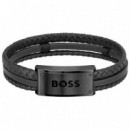 PULSERA NEGRA HUGO BOSS