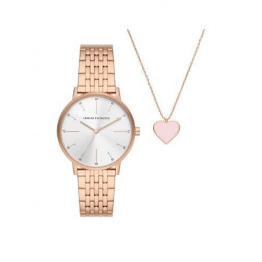 SET RELOJ+COLLAR ROSEGOLD
