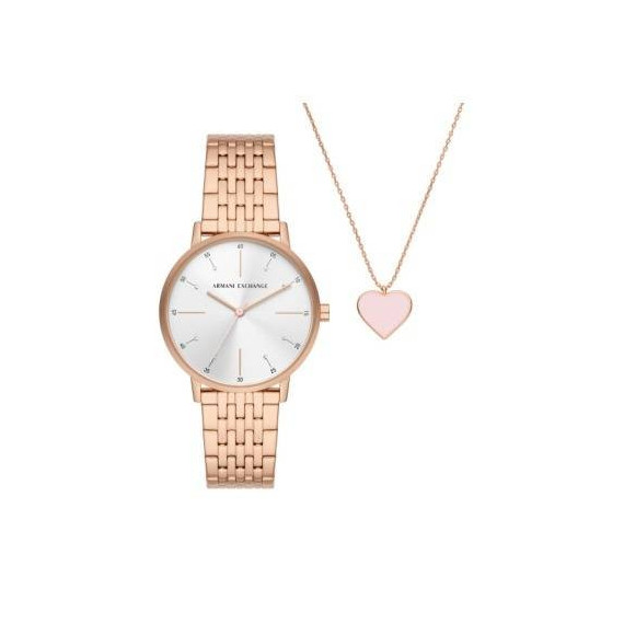 SET RELOJ+COLLAR ROSEGOLD
