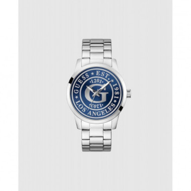 RELOJ COLLEGIATE PLATEADO E/AZUL