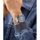 RELOJ COLLEGIATE PLATEADO E/AZUL