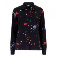 Sugarhill Brighton Camisas y tops Camisa Sugarhill Catrina Black Colourful Universe