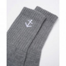 Calcetines La Paz Elías Grey Mesc Ecru Logo