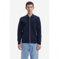 Jerséis y Sudaderas Cardigan Samsøe Samsøe Gunan X Zip 10490 Sky Captain