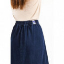 Falda Molly Bracken Vaquera Con Botones