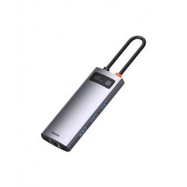 BASEUS Hub 6 En 1 Tipo C/M a 3xUsb 3.0, HDMI, Usb C PD, RJ45 CAHUB-CW0G