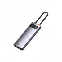 BASEUS Hub 6 En 1 Tipo C/M a 3xUsb 3.0, HDMI, Usb C PD, RJ45 CAHUB-CW0G