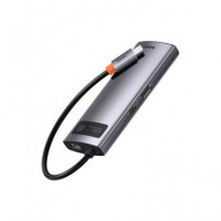 BASEUS Hub 6 En 1 Tipo C/M a 3xUsb 3.0, HDMI, Usb C PD, RJ45 CAHUB-CW0G