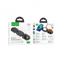 HOCO Cargador Inalambrico 3 En 1 Plegable CQ4 Para APPLE Watch/Iphone/Airpods 15W