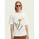 Scotch & Soda Camisetas Hombre Camiseta de corte relajado en algodón orgánico con motivo gráfico