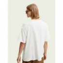 Scotch & Soda Camisetas Hombre Camiseta de corte relajado en algodón orgánico con motivo gráfico