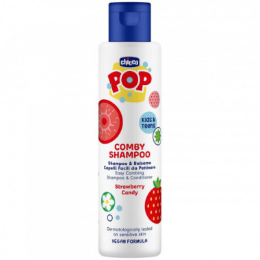 CHICCO POP CHAMPU Y ACONDIC FRESA 250 ML