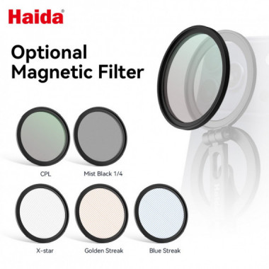 Haida magsafe magnetic filter kit for iphone (X-STAR, GOLDEN STREAK, BLUE STREAK)