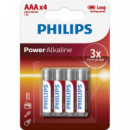 Pilas Alkalinas Aaa Blister 4 Pilas