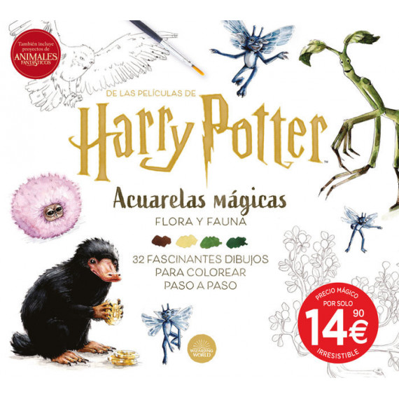 HARRY POTTER. ACUARELAS MAGICAS: FLORA Y FAUNA